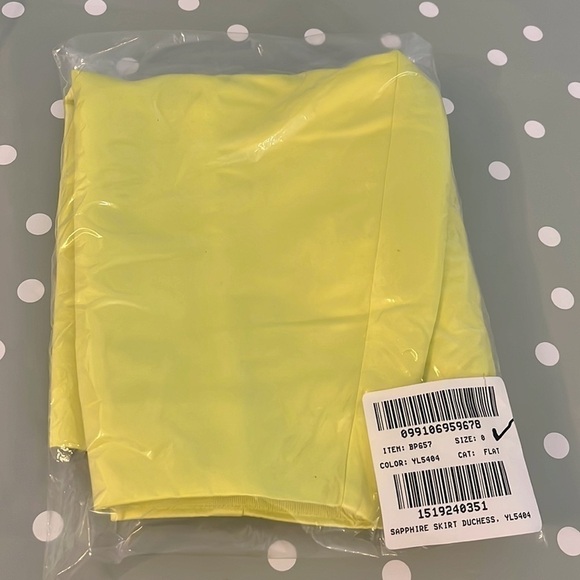 J. Crew Limited edition faux wrap mini skirt BP657 duchesse satin Yellow 0 - Picture 7 of 7